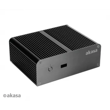 Akasa Newton T bezventilátorová Mini PC skříň pro Intel NUC (UCFF/Thin Mini-ITX) - bez napájecího zdroje - černá