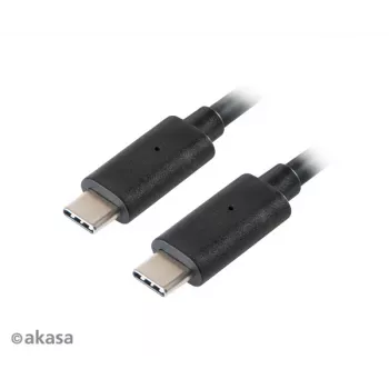 Akasa AK-CBUB26-10BK USB-C na USB-C kabel 1m - USB 3.2 Gen 2 - 10Gbps - 100W PD - černý