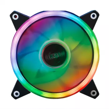 Ventilátor Akasa Vegas R7 120 mm RGB LED, 500-1500 ot./min, 41,9 CFM, 23,8 dB(A), PWM, 4pinový RGB, ASUS Aura Sync, MSI Mystic Light Sync, Gigabyte Fusion