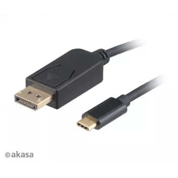 Akasa AK-CBCA11-18BK USB-C na DisplayPort kabel 1,8 m – 4K@60Hz – černý