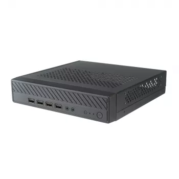 Akasa Cypher MX Thin Mini-ITX skříň, hliník/SGCC, černá, 1× 2,5 inch HDD/SSD, VESA montáž