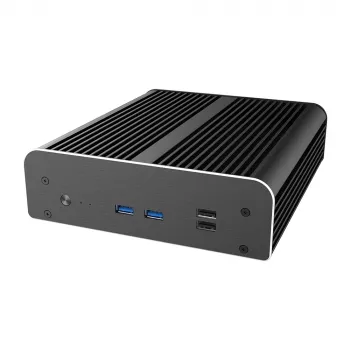 Akasa A-NUC50-M1B bezventilátorová NUC skříň – hliník – černá – UCFF – pozice pro 2,5 inch disk