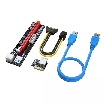 Akasa 6 sad PCIe Riser adaptérová karta pro GPU Mining X16 na X1