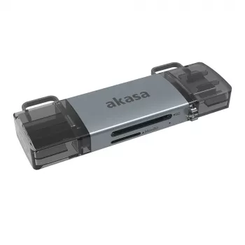 Akasa 2v1 USB 3.2 OTG duální čtečka karet