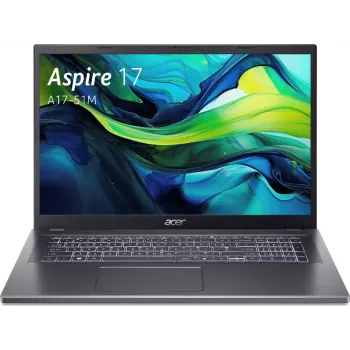 Acer Aspire 17 A17-51M Laptop - Intel Core 5 120U 1,4 GHz - 16 GB DDR5 RAM - 1 024 TB NVMe SSD - 17,3