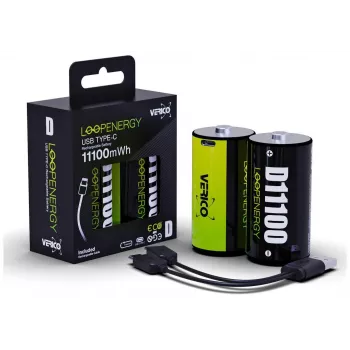 Verico LoopEnergy Mono D 1,5V 11000mWh 7400mAh 2 ks - Mono (D) - 7400 mAh