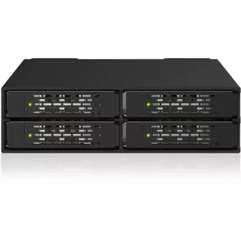 ICY DOCK ToughArmor MB699V5P-B V3 4-bay 2,5 inch NVMe U.2/U.3 SSD PCIe 5.0 Mobile Rack Enclosure pro 5,25 inch pozici (s konektorem MCIO)