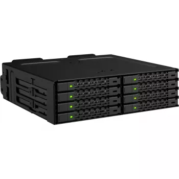 ICY DOCK ToughArmor MB998V4P-B 8-bay U.2/U.3 NVMe SSD PCIe 4.0 Mobile Rack Enclosure pro 5,25 inch pozici (4 x SlimSAS 8i SFF-8654)