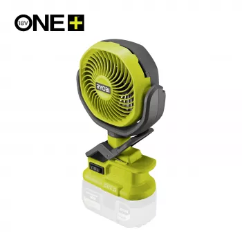 RYOBI ONE+ 18V akumulátorový upínací ventilátor (pouze nástroj) - 280 CFM, 360° otáčení