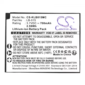 Cameron Sino CS-KLB015MC náhradní baterie pro Kodak LB-015, WPZ2, 3,7V 750mAh Li-ion
