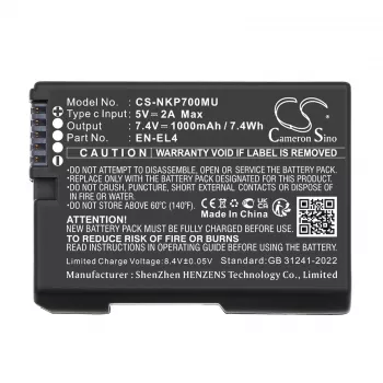 CAMERON SINO baterie typ EN-EL4 A E pro Nikon D2H D2Hs D2X D2Xs D3 D3S D3X F6 s portem USB-C / CS-NKP700MU