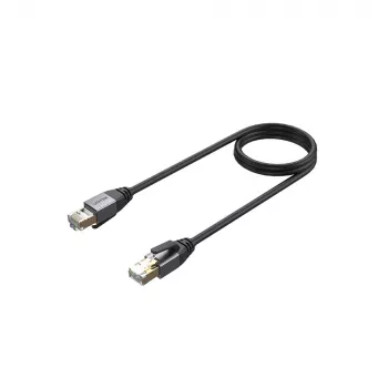 UNITEK Cat.8 S/FTP Ethernet patch kabel 10m RJ45 40Gbps 2000MHz pozlacený černý