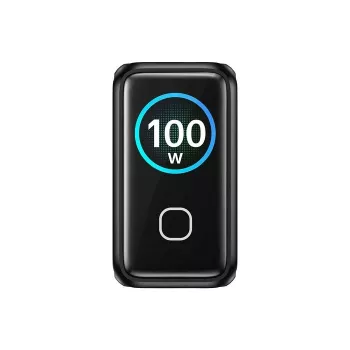 UNITEK GaN nabíječka s displejem 100W 3xUSB-C 1xUSB-A PD3.0 QC4.0 černá