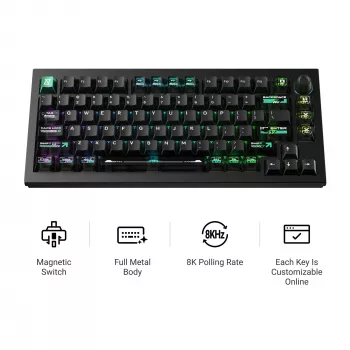 Herní klávesnice Keychron L5W-W1 Lemokey Magnetic Cyber 75% Hall Effect