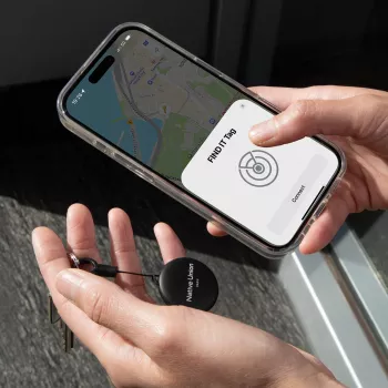 Native Union Findit Tag - Apple Find My Compatible Tracker & AirTag Accessories (Black)
