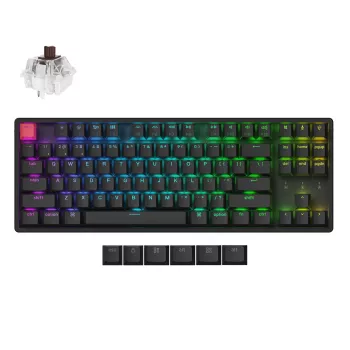 Klávesnice Keychron K8X-J3 80% TKL Brown Switch RGB Hot-Swap, černá