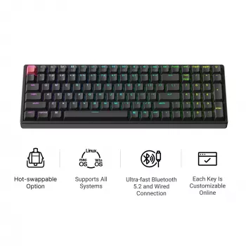 Mechanická klávesnice Keychron K4X-J1 96% Red Switch RGB Hot-Swap