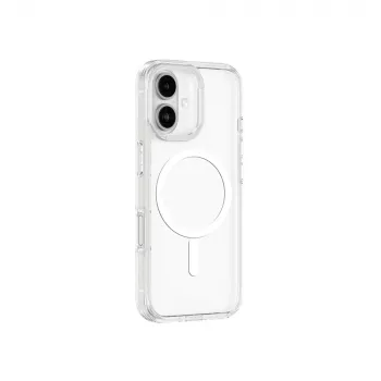 AMAZINGTHING Minimal Mag Case Silicone Case with Magnetic Ring for iPhone 16 - Transparent