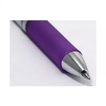 Pentel BL77-VO EnerGel gelový roller - 0,7 mm - fialový inkoust - stříbrné tělo - střední šířka stopy - 12 ks balení