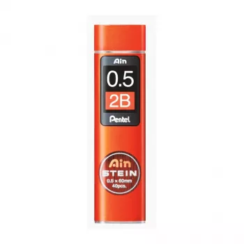 Náplň do mikrotužky Pentel C275-2BO Super Hi-Polymer 0,5 mm 2B oranžová 40 tuh v krabičce