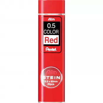 Náplň do mikrotužky Pentel AIN STEIN červená 0,5 mm zářivá barva