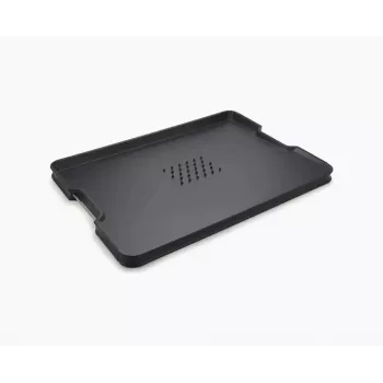 Joseph Joseph Cut&Carve Plus Large Black Chopping Board with Integrated Meat Grip Spikes