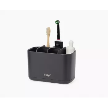 Joseph Joseph EasyStore Large Toothbrush Holder, Matt Black (70599)