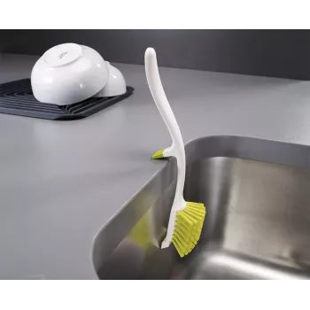 Joseph Joseph Edge Green Washing Up Brush with Integrated Scraper