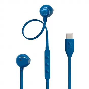 JBL Tune 305C USB-C drátová sluchátka do uší s mikrofonem – modrá