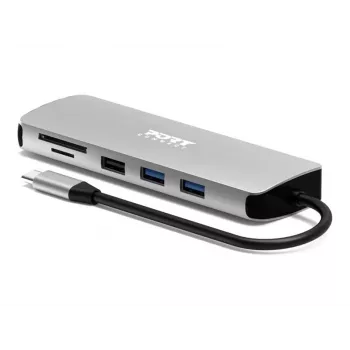 Dokovací stanice PORT Designs USB-C 9v1 s 4K HDMI a 85W PD – Space Grey