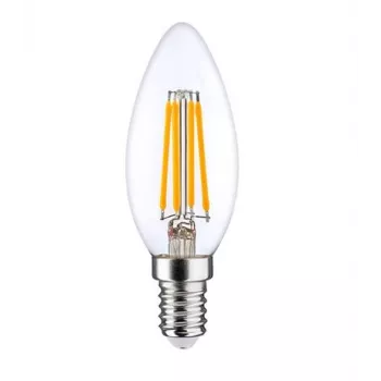 LED filamentová žárovka LEDURO E14 6W 3000K svíčka C35