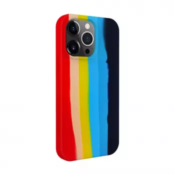 Evelatus Silikonové pouzdro pro Apple iPhone 15 Pro vícebarevné duhové