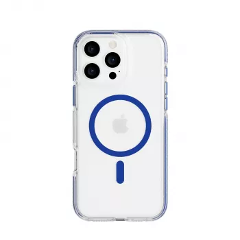 Tech21 EvoCrystal MagSafe pouzdro pro iPhone 16 Pro Max modré průsvitné