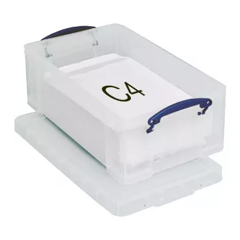 Úložná krabice Really Useful Boxes 12C 12 l průhledná obdélníková polypropylen s klipovým víkem