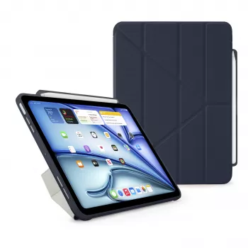 Pouzdro na tužku Pipetto Origami No3 pro iPad Air 11 (M2/M3) / iPad Air 10.9 (4./5. gen), tmavě modré