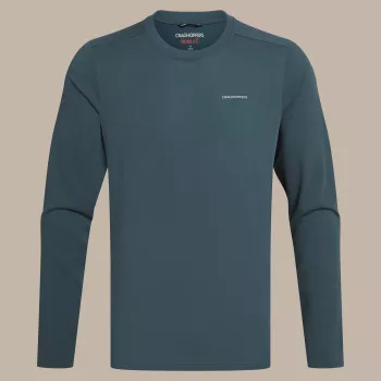 Tričko s dlouhým rukávem Craghoppers NosiLife Abel LS, blue stone, velikost M