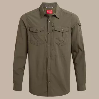 Košile s dlouhým rukávem Craghoppers NosiLife Adventure LS Shirt III, woodland green, velikost M