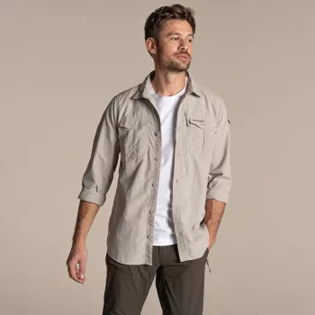 Košile s dlouhým rukávem Craghoppers NosiLife Adventure LS Shirt III, parchment, velikost S