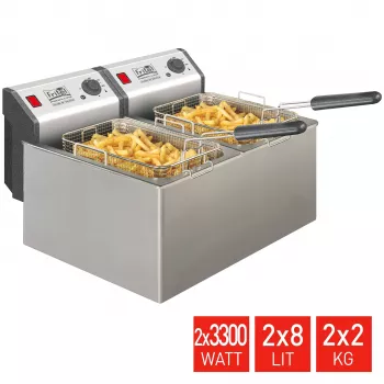 Profesionální fritéza FRITEL 16 litrů 6,6kW nerez