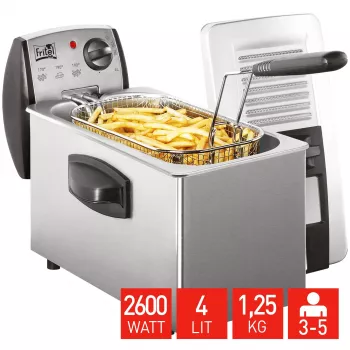 Fritéza FRITEL Starter 4 litry 2,6kW šedá