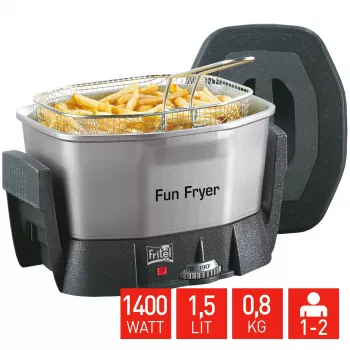 Fritéza FRITEL Starter 1,5L 1400W černá/šedá/stříbrná