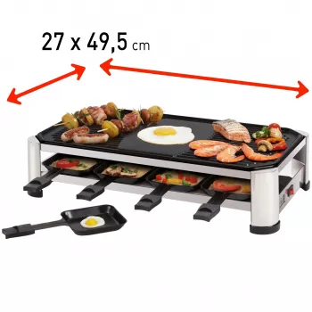 Raclette gril FRITEL RG 2170 nerez chrom/černý 1200 W pro 8 osob