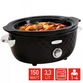 Pomalý hrnec FRITEL Family 3,3L 150W černý/chrom