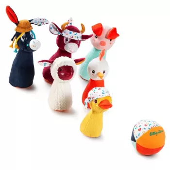 Kuželková hra Lilliputiens farma s míčkem s rolničkou