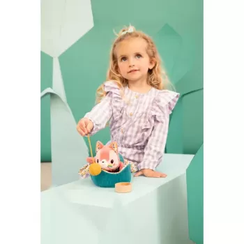 Sada plyšové hračky Lilliputiens Jeanne the Cat s košíkem a příslušenstvím, 12m+