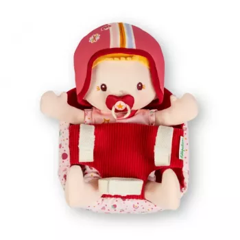 Lilliputiens panenka Lena v sedačce na kolo s mazlíkem a přilbou 18m+