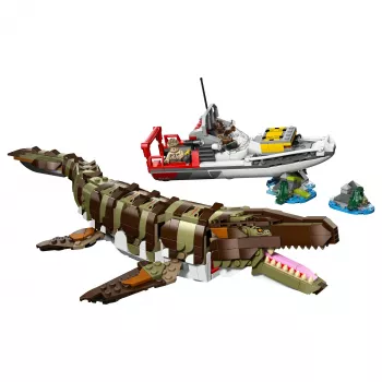 LEGO Jurassic World 76974 Mise na lodi a Mosasaurus model