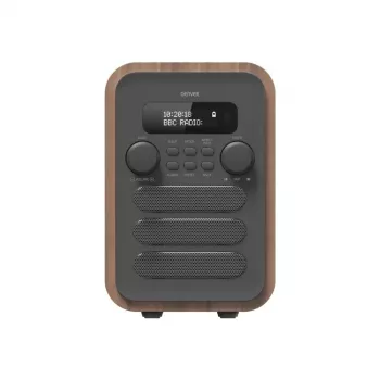 Denver DAB-48 DAB+ přenosné rádio šedé dřevěné pouzdro