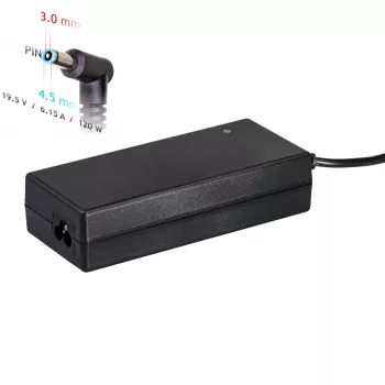 Akyga AK-ND-45 Laptop Power Adapter for HP, 120 W, 19.5 V / 6.15 A, 4.5 x 3.0 mm + Pin