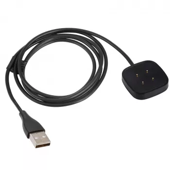 Akyga AK-SW-27 Magnetic USB Charging Cable for Fitbit Versa 3 / Sense, 1 m, Black